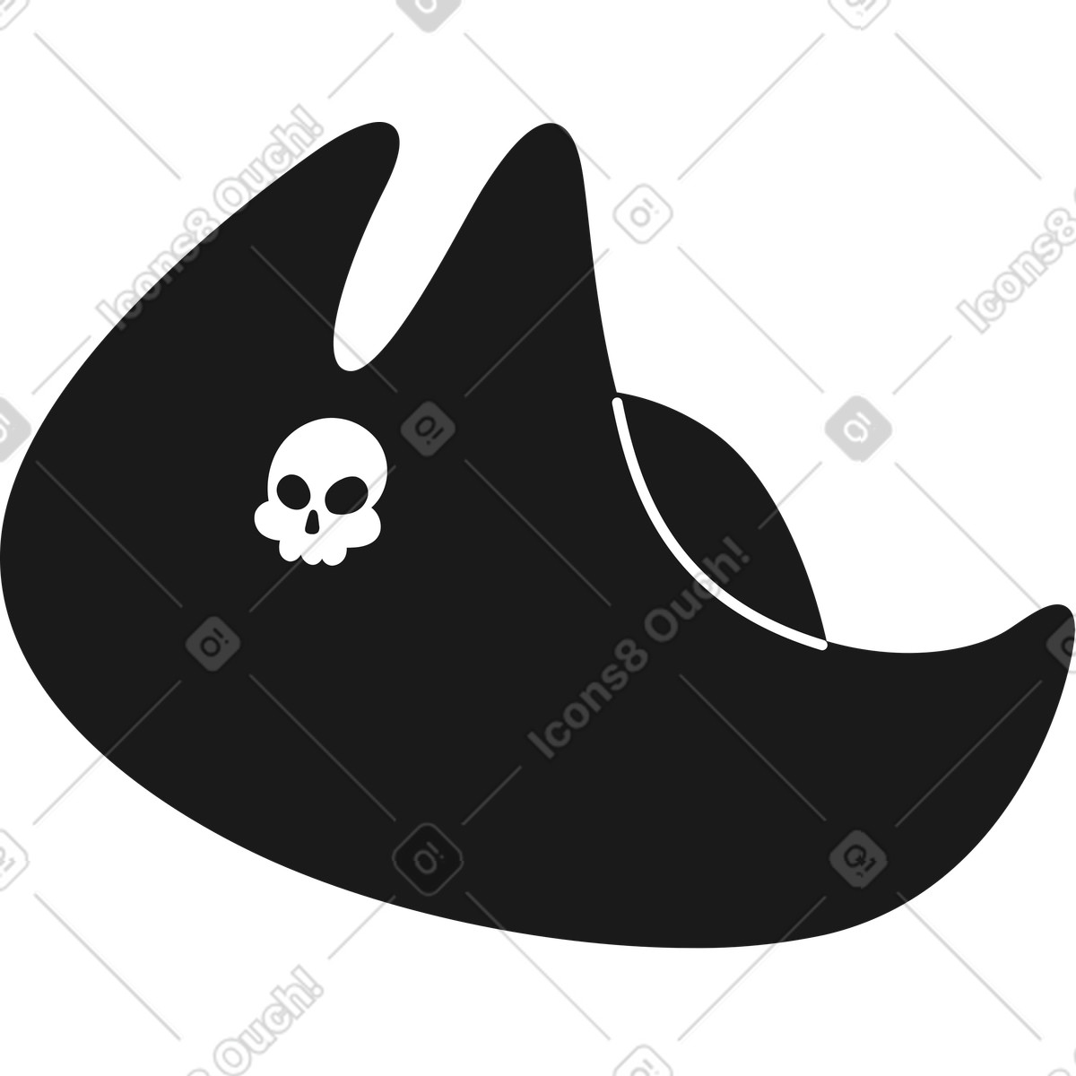 Ilustración Sombrero pirata en estilo Taxi a descargar en PNG y SVG