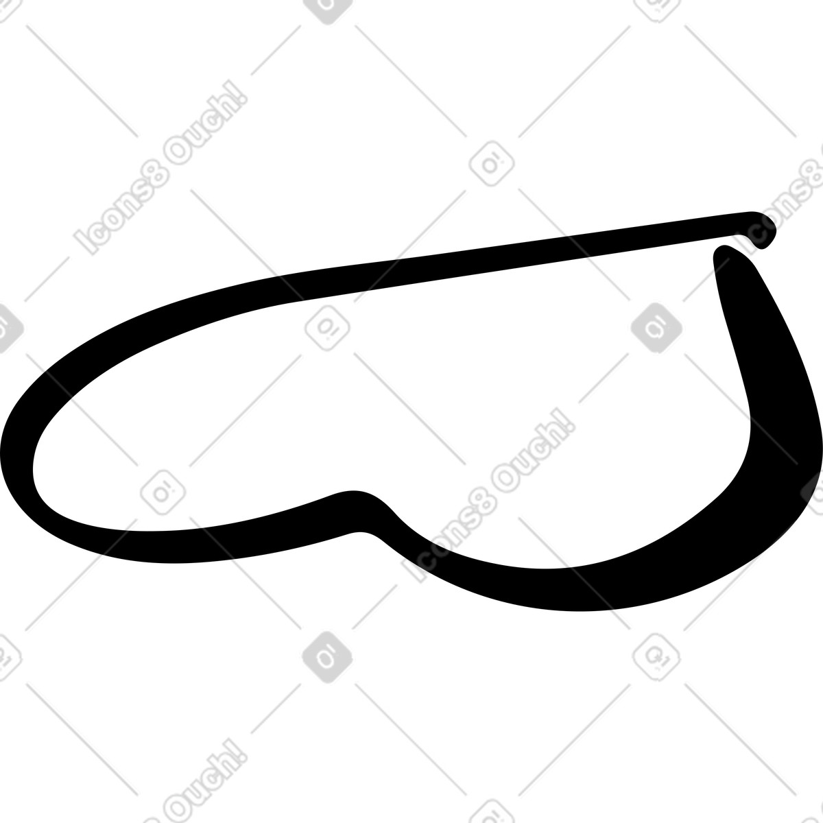 Ilustración Corazón caído en estilo Line a descargar en PNG y SVG