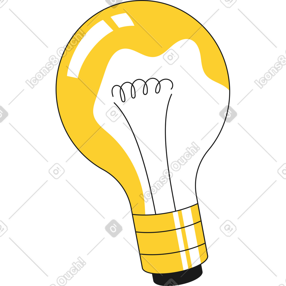 下载 Taxi 风格的 大白炽灯 插画，支持 PNG、SVG 格式