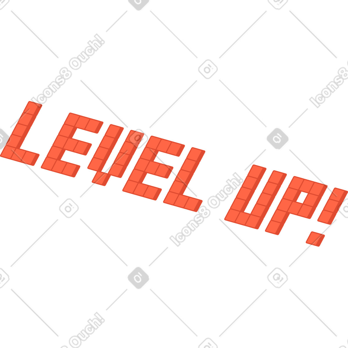 Aufleveln-Illustration im Social-Stil als Download in PNG, SVG