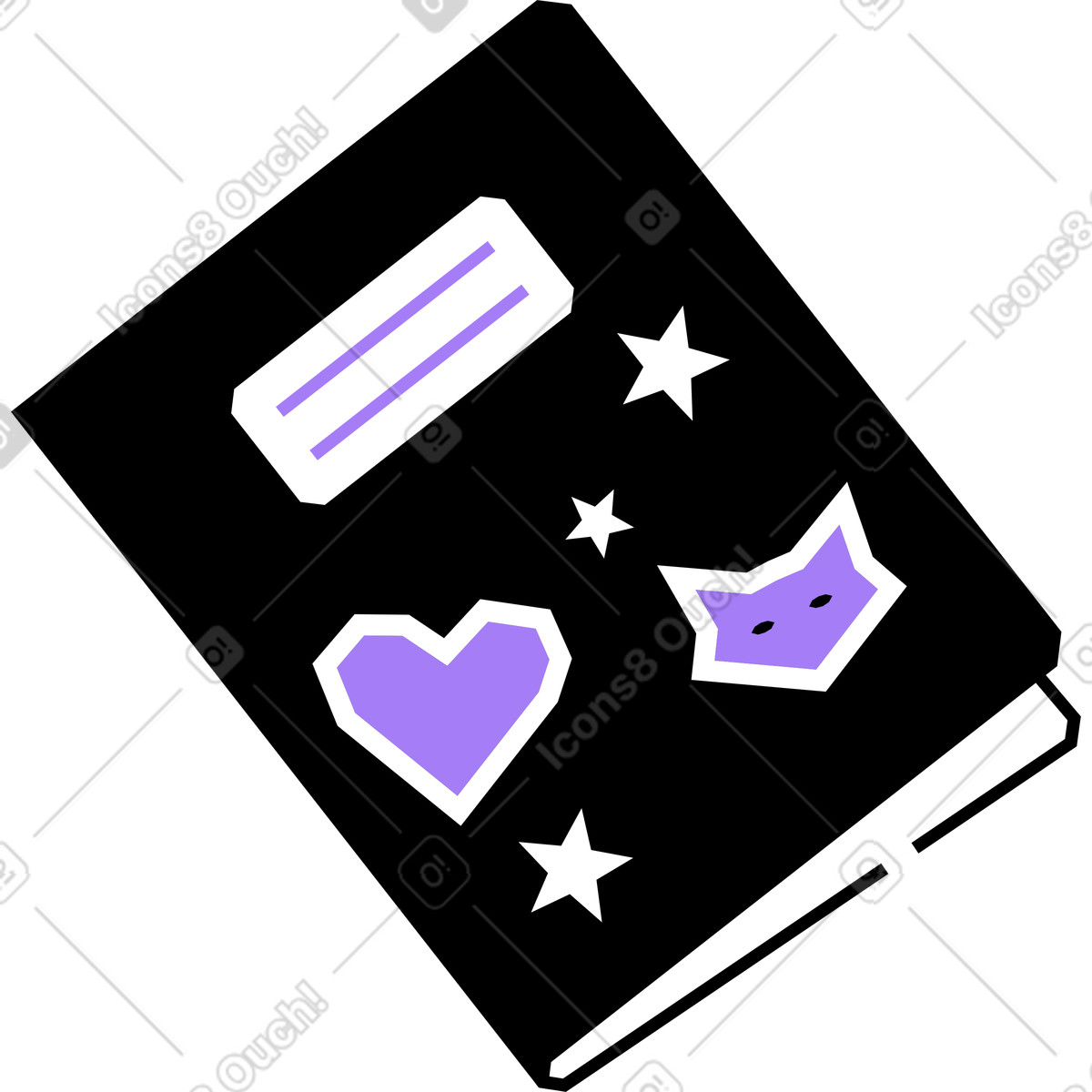 Ilustração de Caderno em no estilo Amethyst para baixar em PNG, SVG