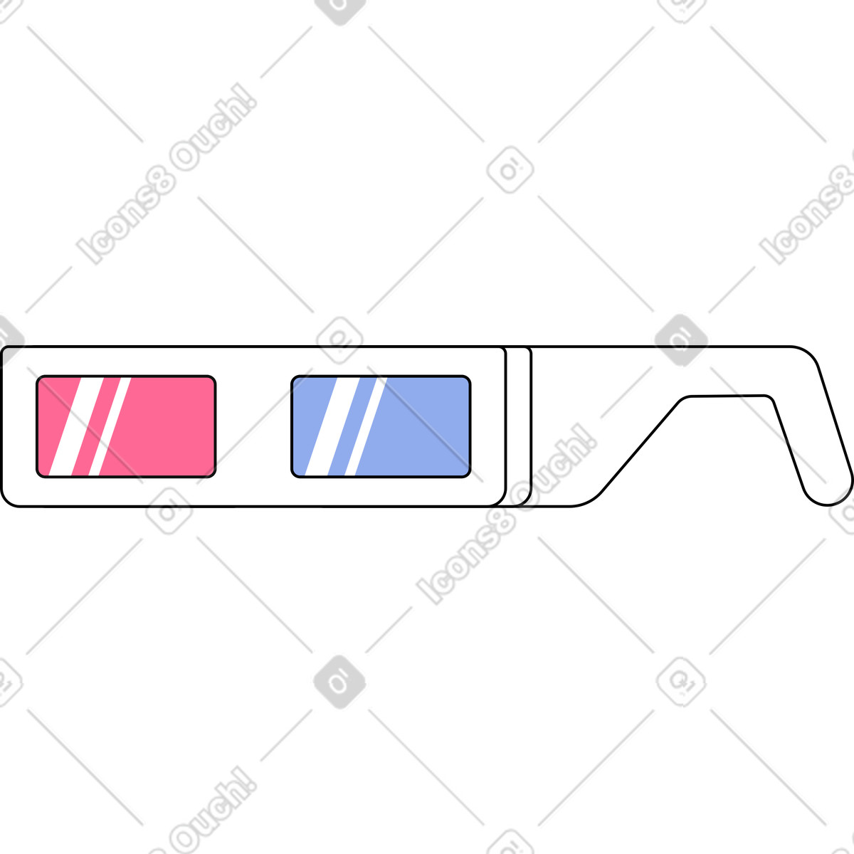下载 Bloom 风格的 三维眼镜 插画，支持 PNG、SVG 格式