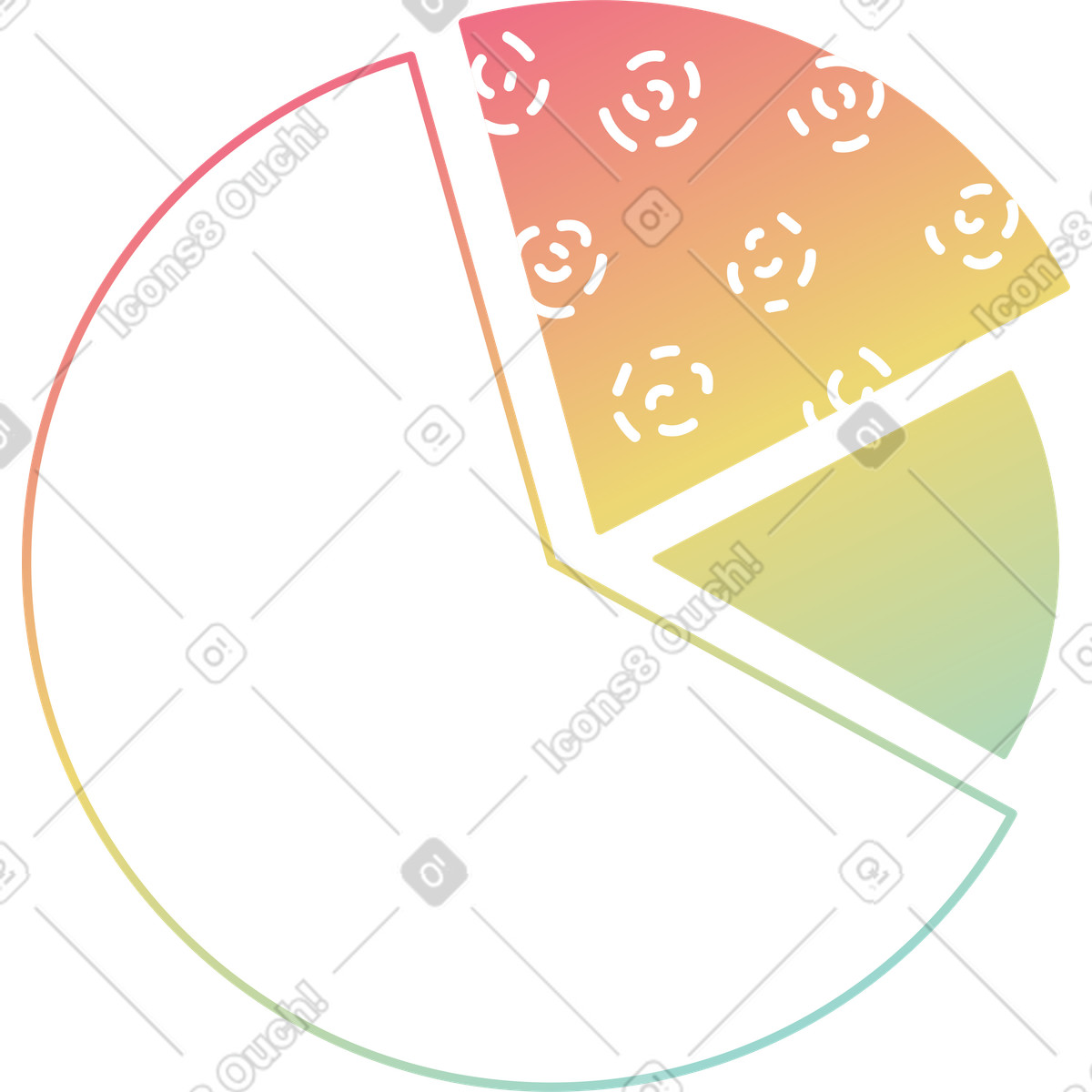 Kreisdiagramm-Illustration im Delight-Stil als Download in PNG, SVG