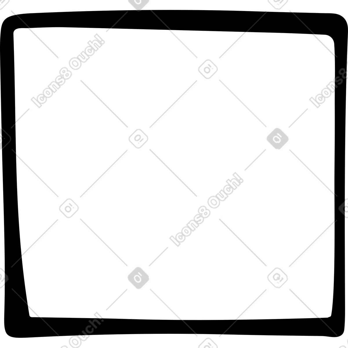 Rectangle illustration in Journal style download in PNG, SVG