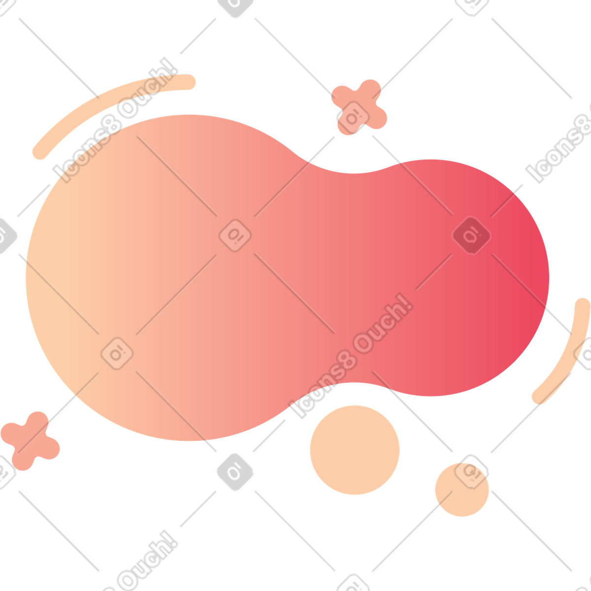 Illustration Gradient blop dans le style Marginalia à télécharger aux formats PNG, SVG