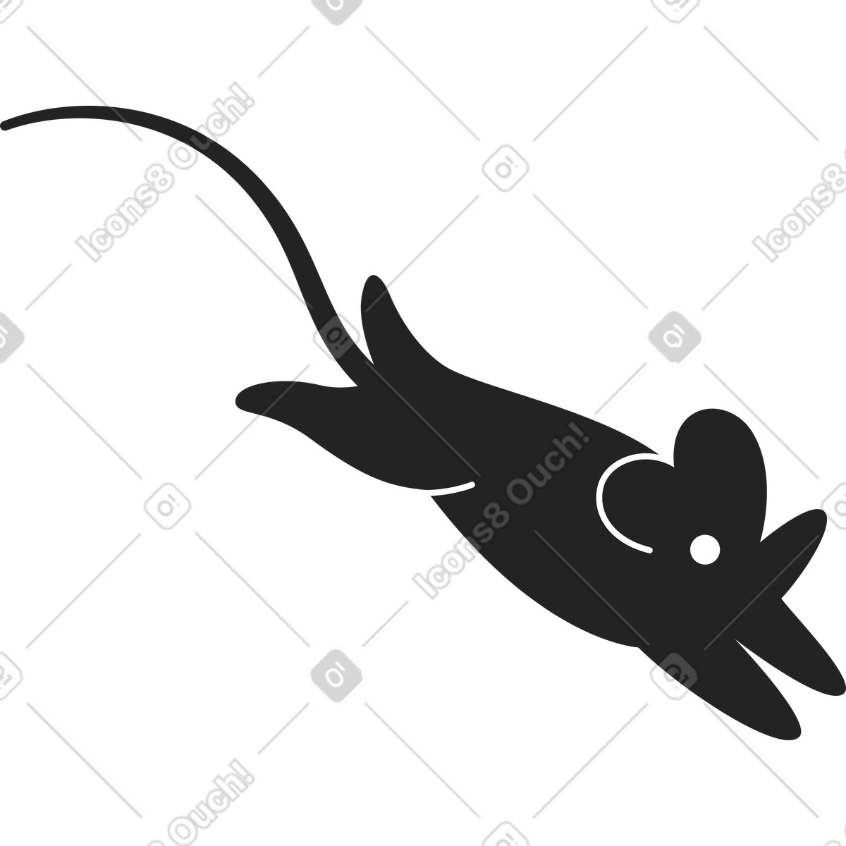 下载 Sammy Line 风格的 黑老鼠 插画，支持 PNG、SVG 格式