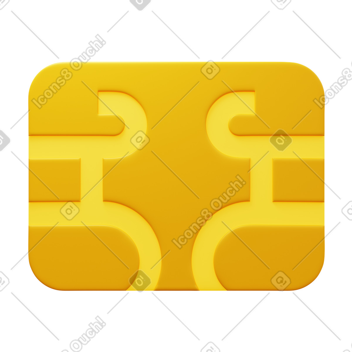 Ilustración Tarjeta chip en estilo 3D Fluency a descargar en PNG y SVG