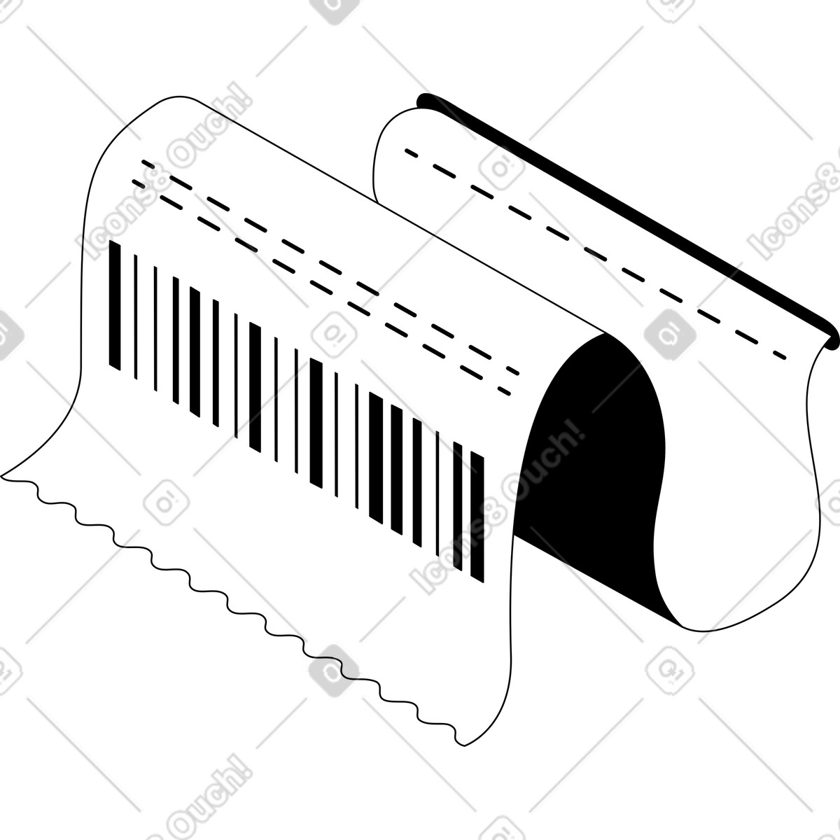 Receipt illustration clipart showcasing long receipts vector graphics in GIF, PNG
