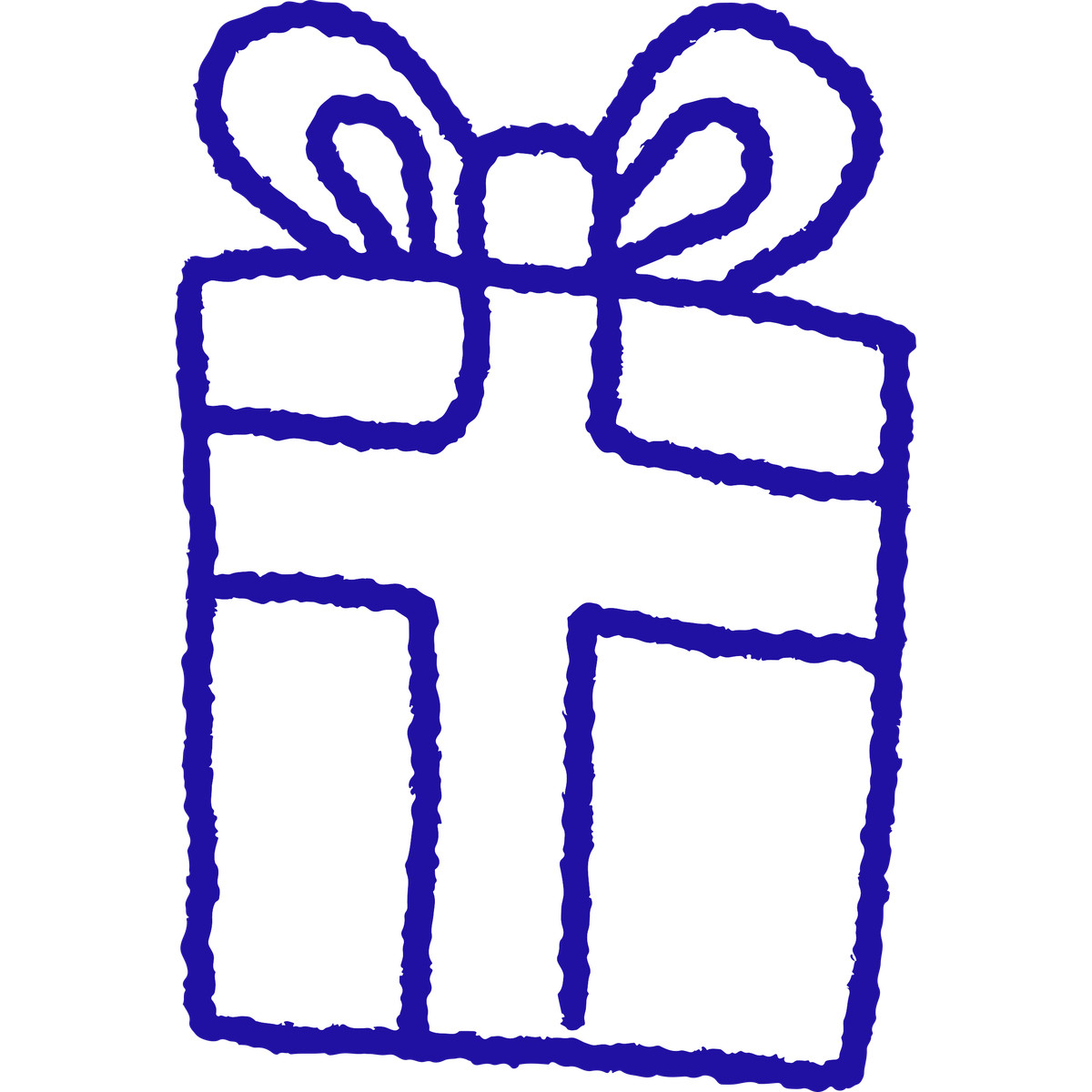 Pacco regalo illustrazione in stile Whimsy scarica in PNG, SVG