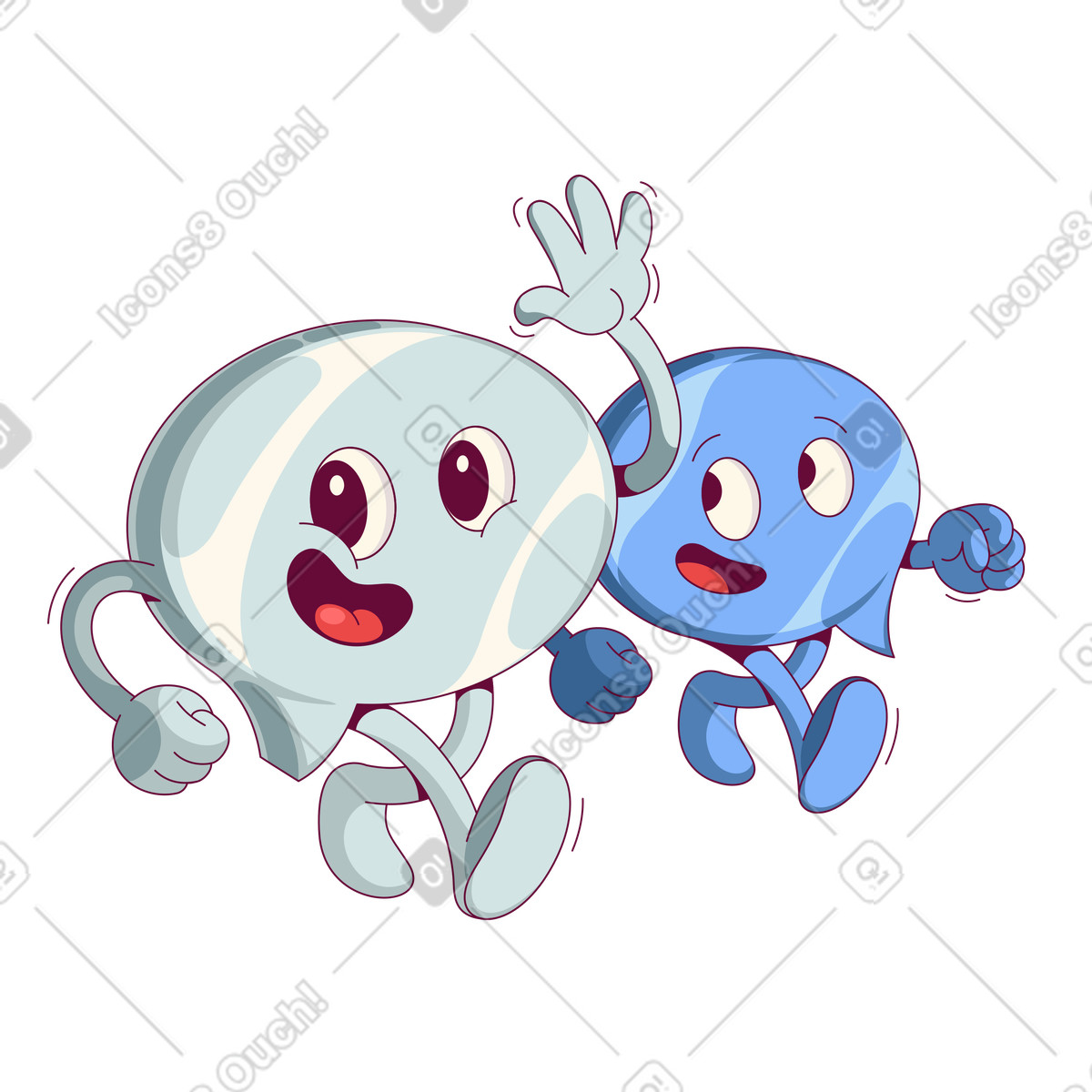 Friends speech bubbles illustration in PNG, SVG