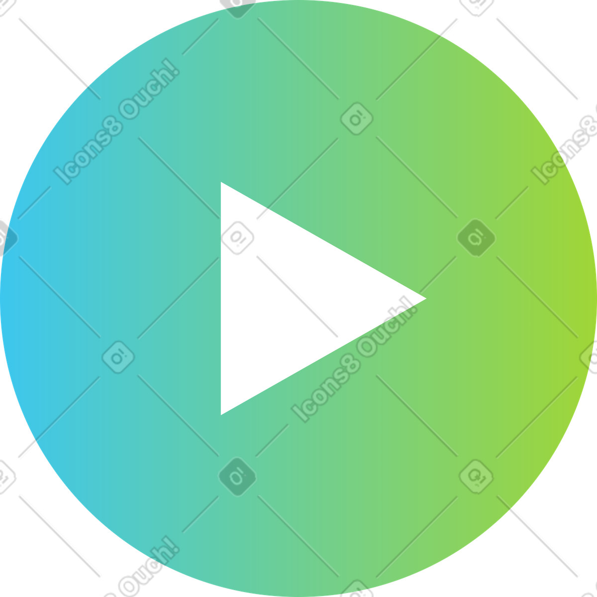 Ilustración Botón de reproducción gradiente en estilo Breeze a descargar en PNG y SVG