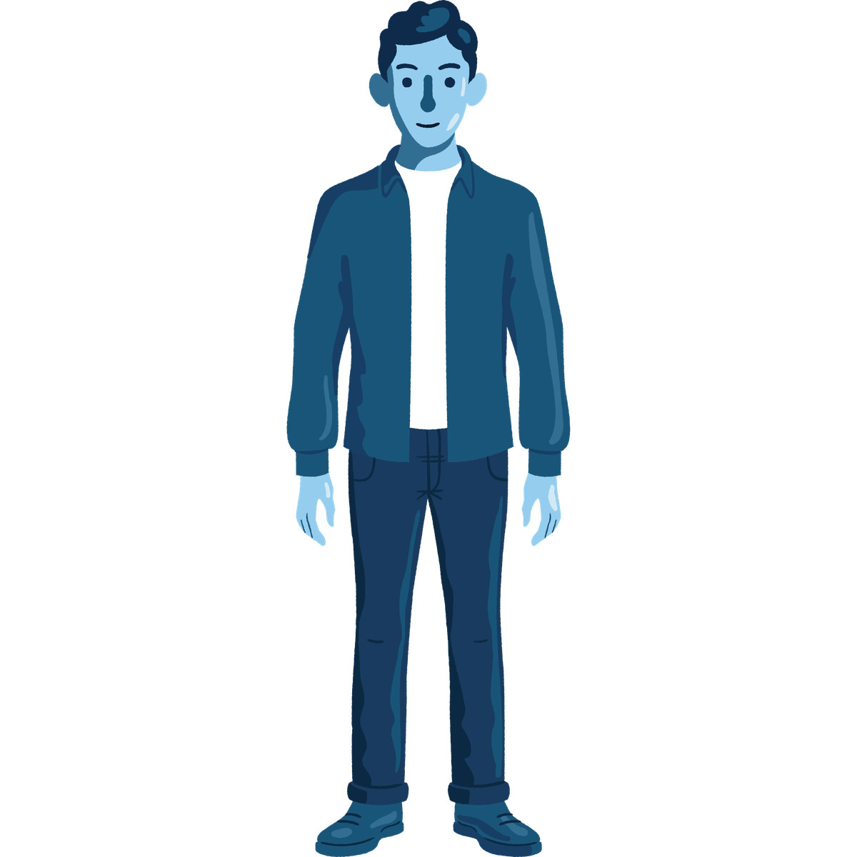 Teenager illustration in Cherry style download in PNG, SVG