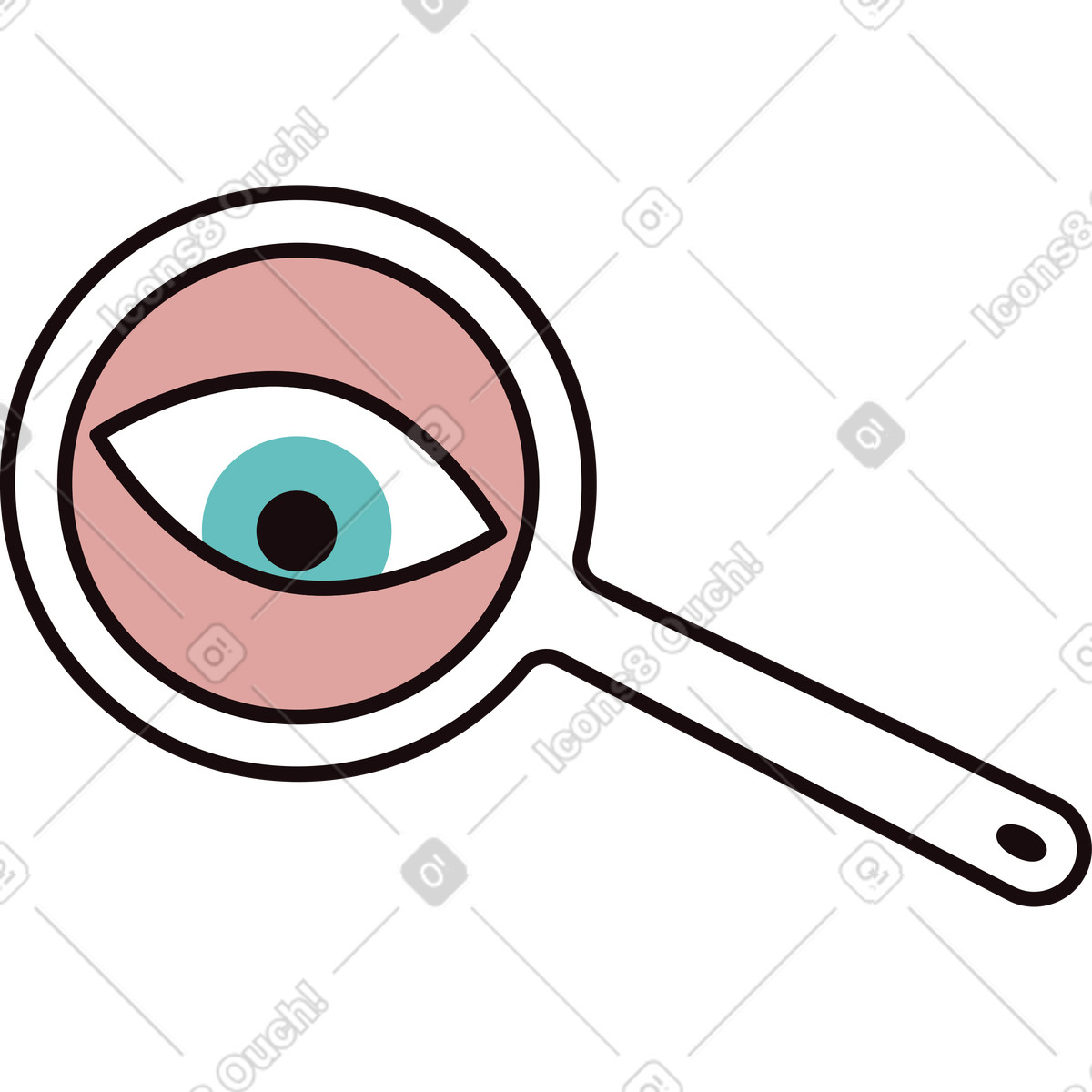 Lupe mit auge-Illustration im Delight-Stil als Download in PNG, SVG