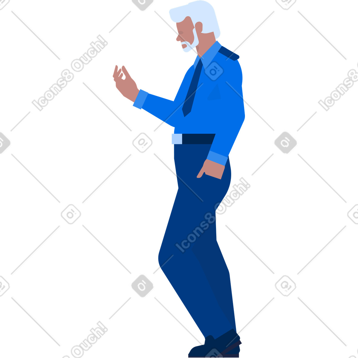 Police man illustration in Urban style download in PNG, SVG