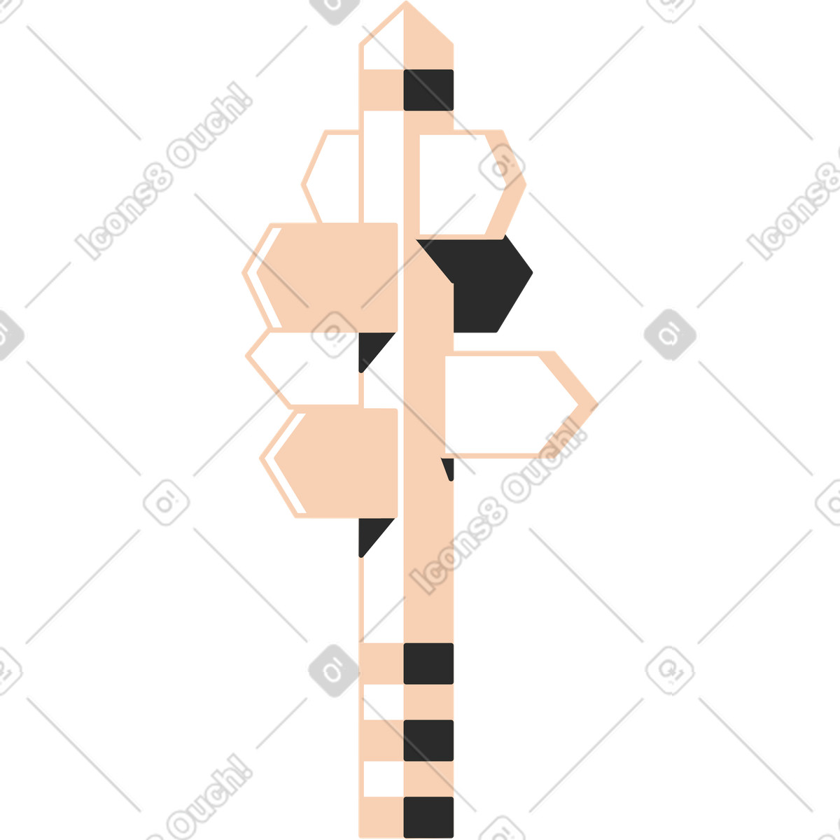 Ilustração de Placa sinalização em no estilo Marginalia para baixar em PNG, SVG