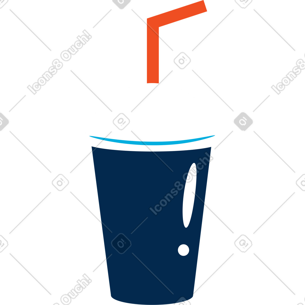 Milkshake illustrazione in stile Flame scarica in PNG, SVG