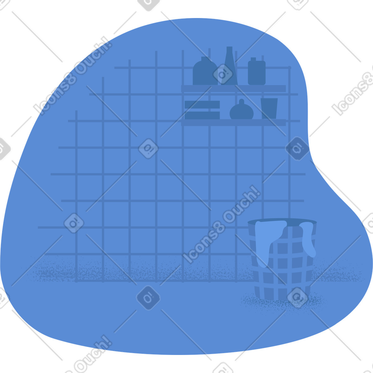 Illustration Salle de bains dans le style Pale à télécharger aux formats PNG, SVG