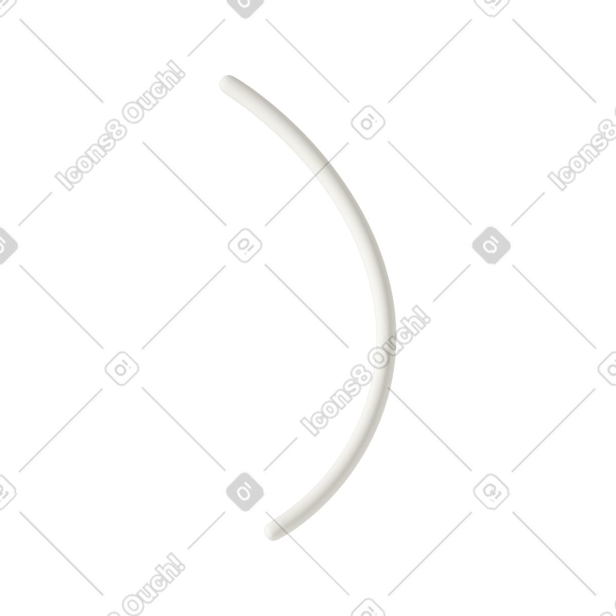 Ilustração de Curved line em no estilo 3D Casual life para baixar em PNG, SVG
