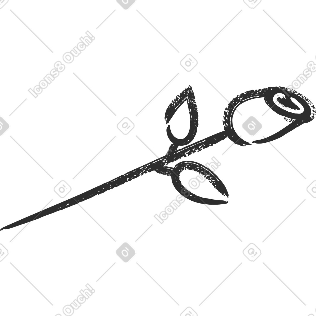 Rose-Illustration im Graphite-Stil als Download in PNG, SVG