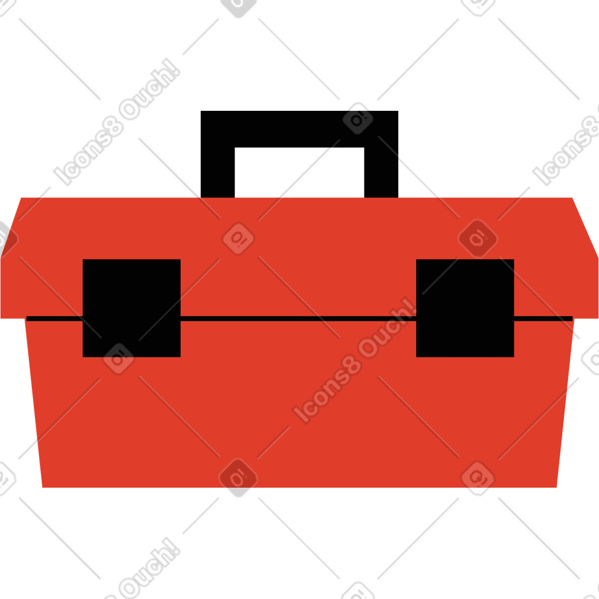 Ilustración Caja de herramientas en estilo Burgundy a descargar en PNG y SVG