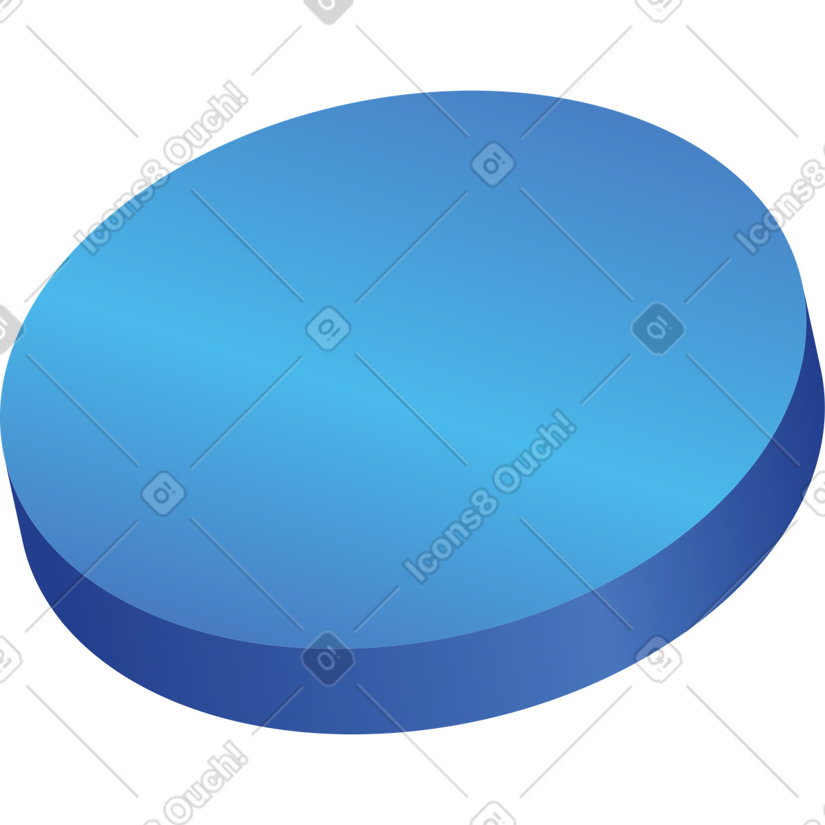 Blue floating coin illustration in Quantum style download in PNG, SVG
