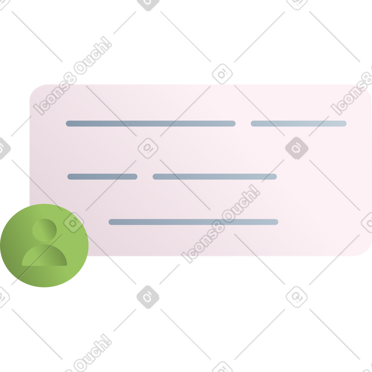 Message from dialog illustration in Silky style download in PNG, SVG