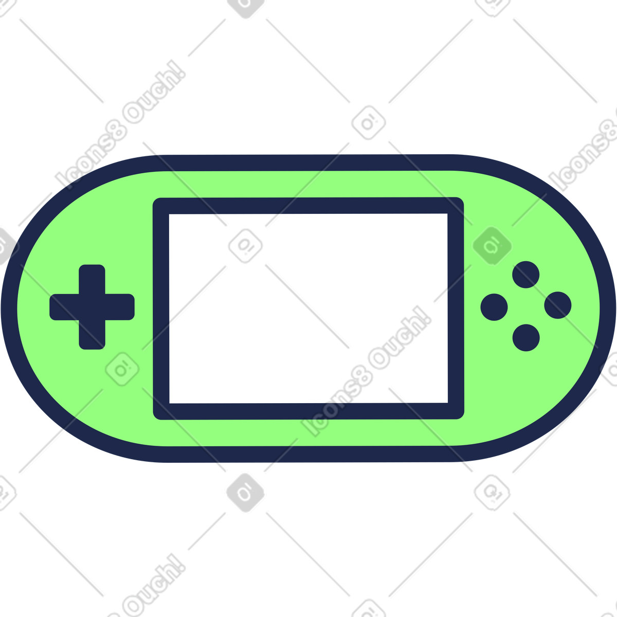 Illustration Console de jeu portable dans le style Outline à télécharger aux formats PNG, SVG