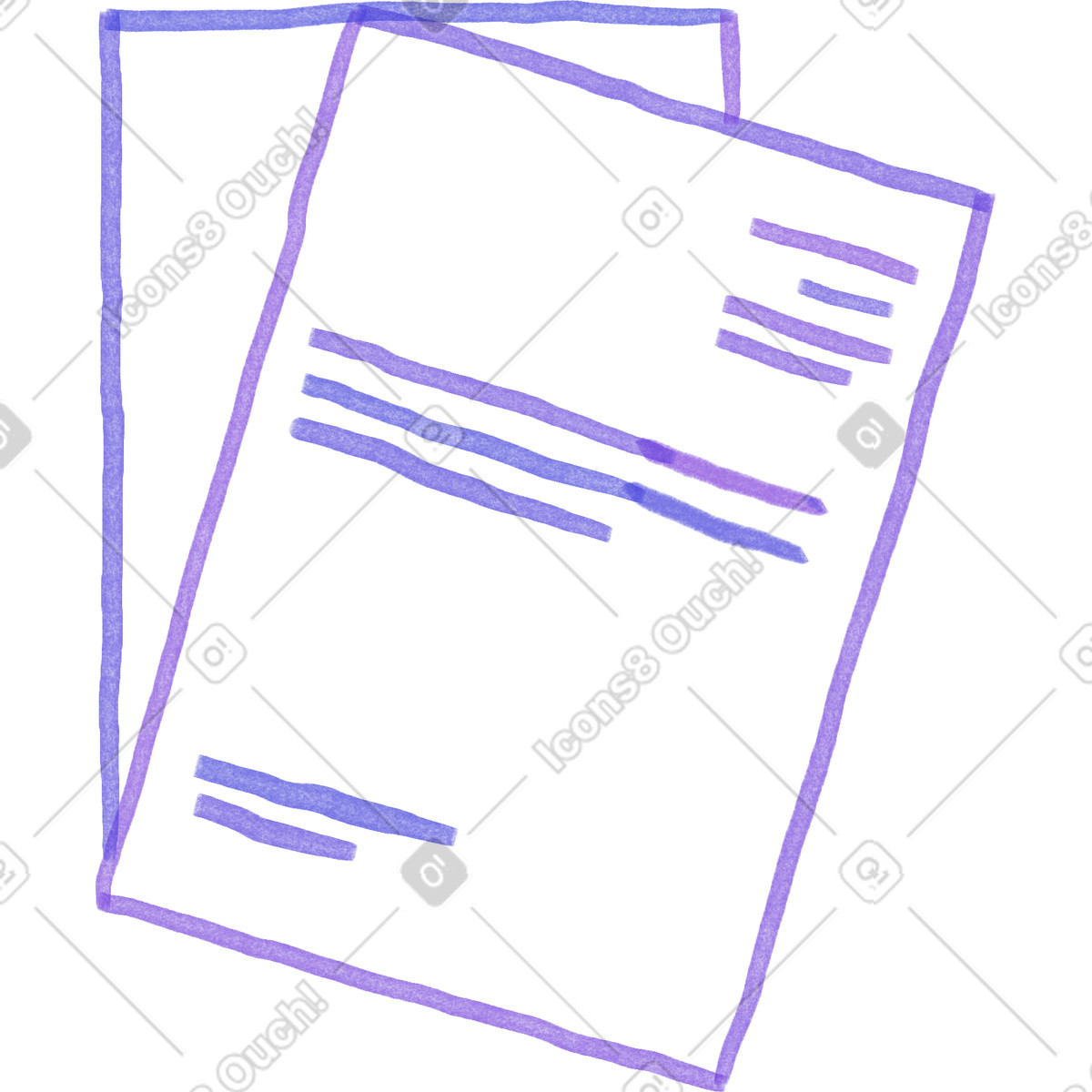 Documents illustrazione in stile Marker scarica in PNG, SVG