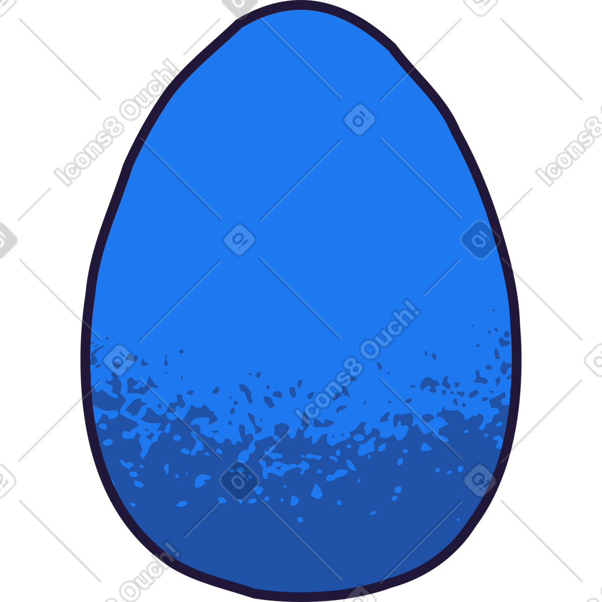 Easter egg illustration in Conifer style download in PNG, SVG