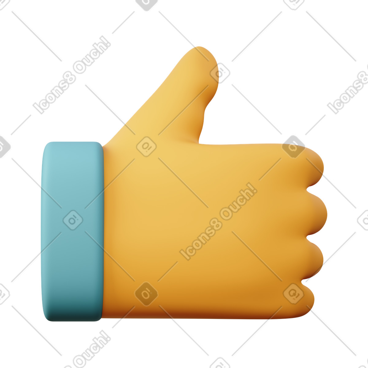 3D Sugary スタイルの いいぞ のイラストをPNG、SVG形式でダウンロード