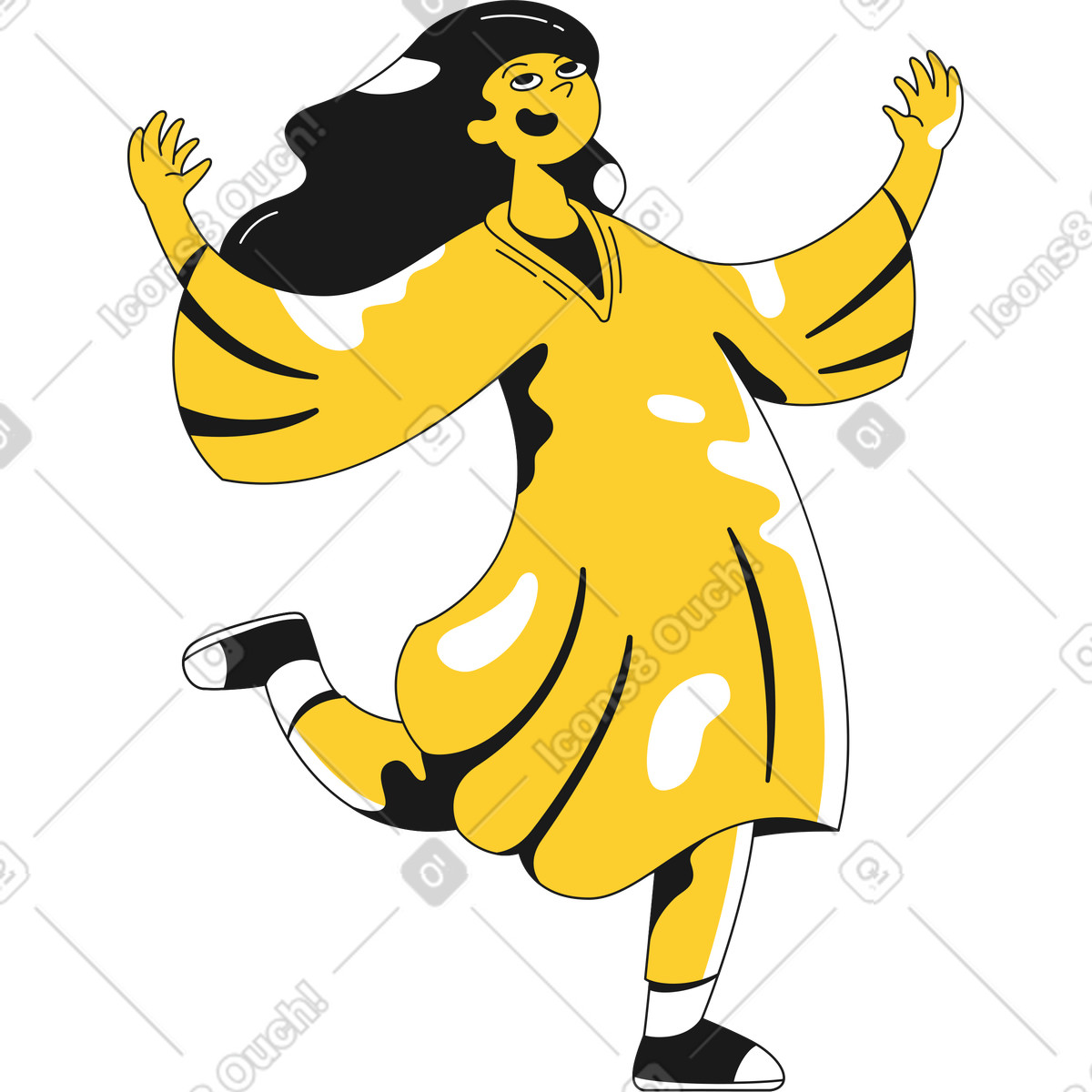 Illustration Étudiante dans le style Taxi à télécharger aux formats PNG, SVG