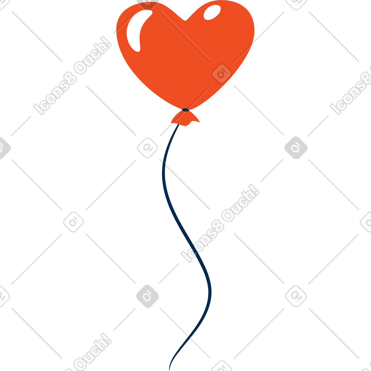 Ilustración Heart balloon en estilo Flame a descargar en PNG y SVG