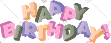 Inscription joyeux anniversaire ! texte PNG, SVG