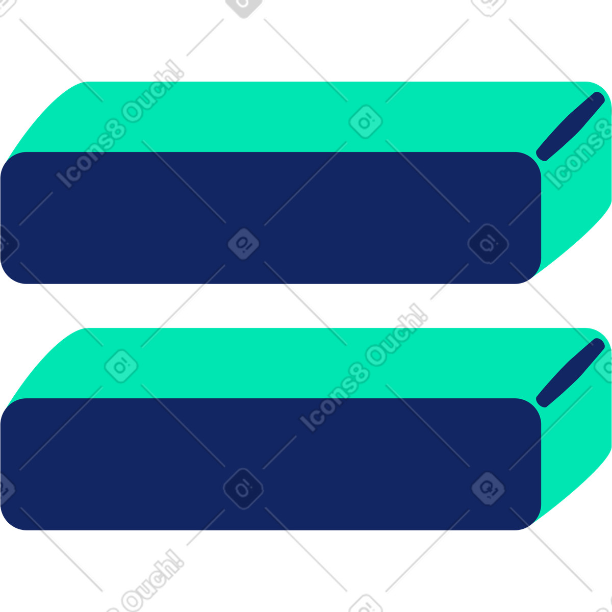 Ilustración Signo igual en estilo Cyborg a descargar en PNG y SVG