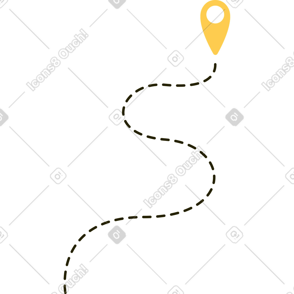 Linea di geotag illustrazione in stile Spot scarica in PNG, SVG