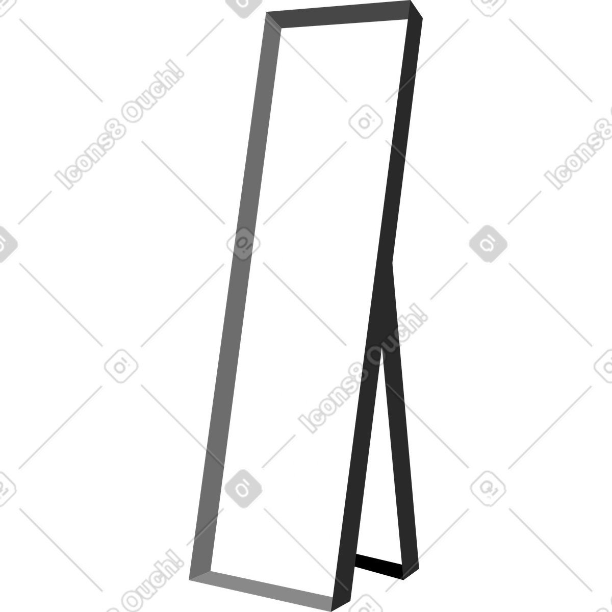 Ilustração de Floor rectangular mirror em no estilo Lagom para baixar em PNG, SVG