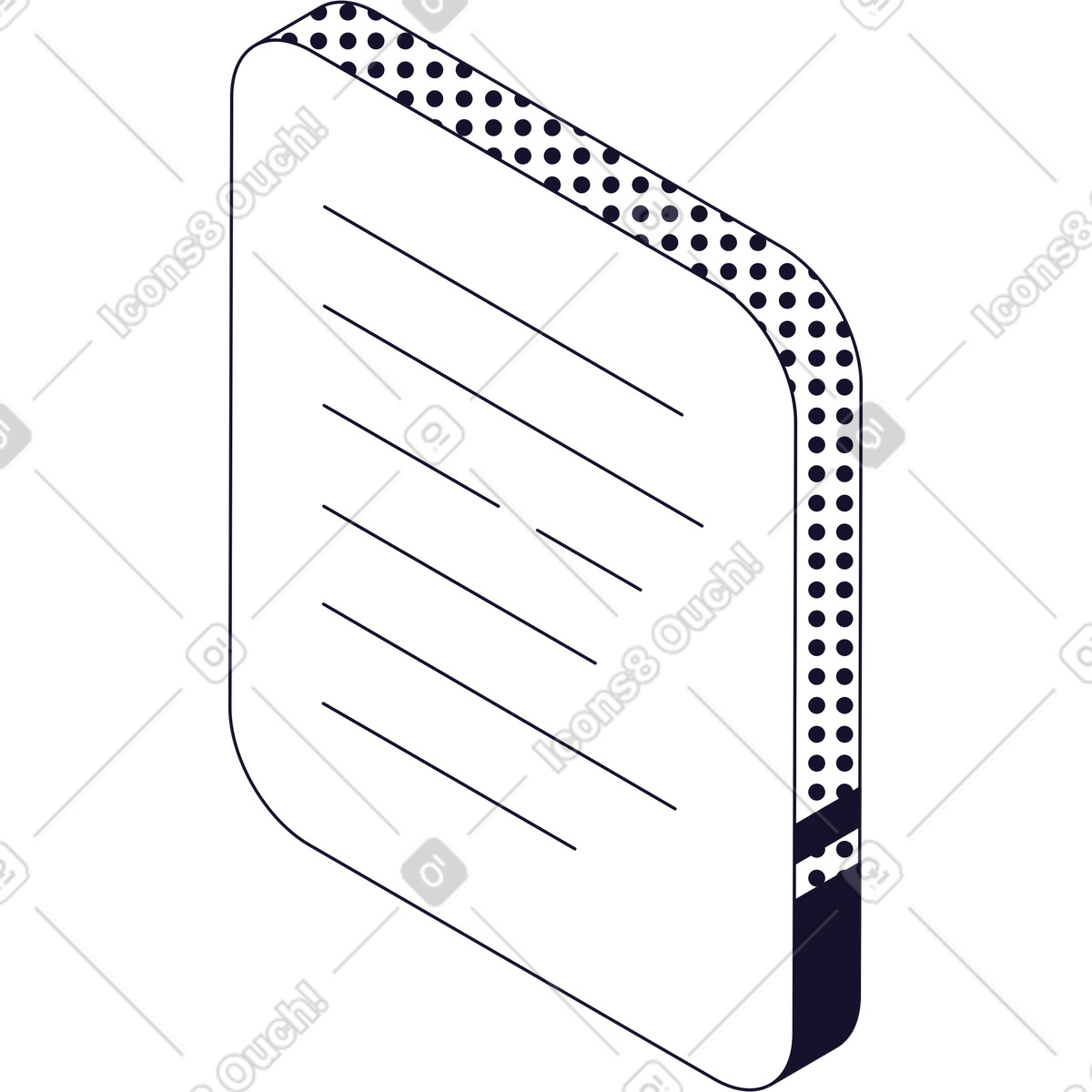 Ilustración Documento blanco en estilo Node a descargar en PNG y SVG