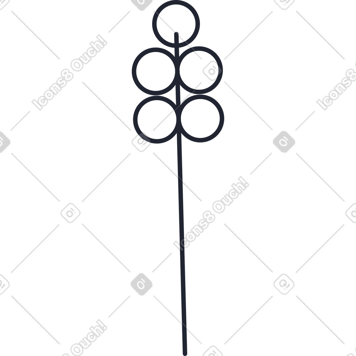 Ilustração animada de Flor em no estilo Pablita para baixar em GIF, Lottie (JSON), AE