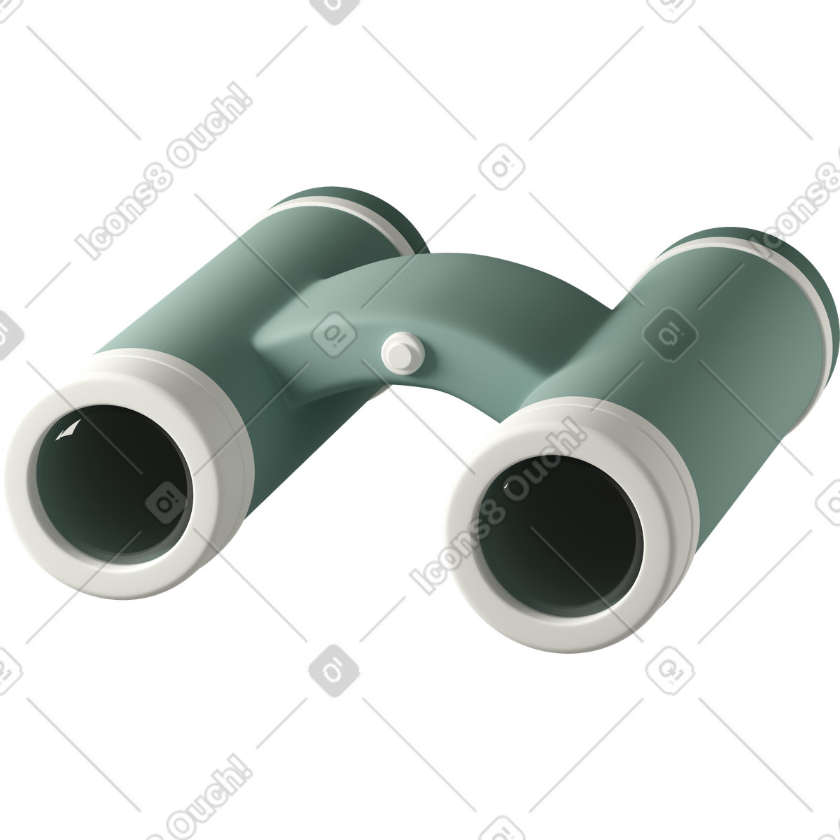 Ilustração de Green binoculars em no estilo 3D Casual life para baixar em PNG, SVG