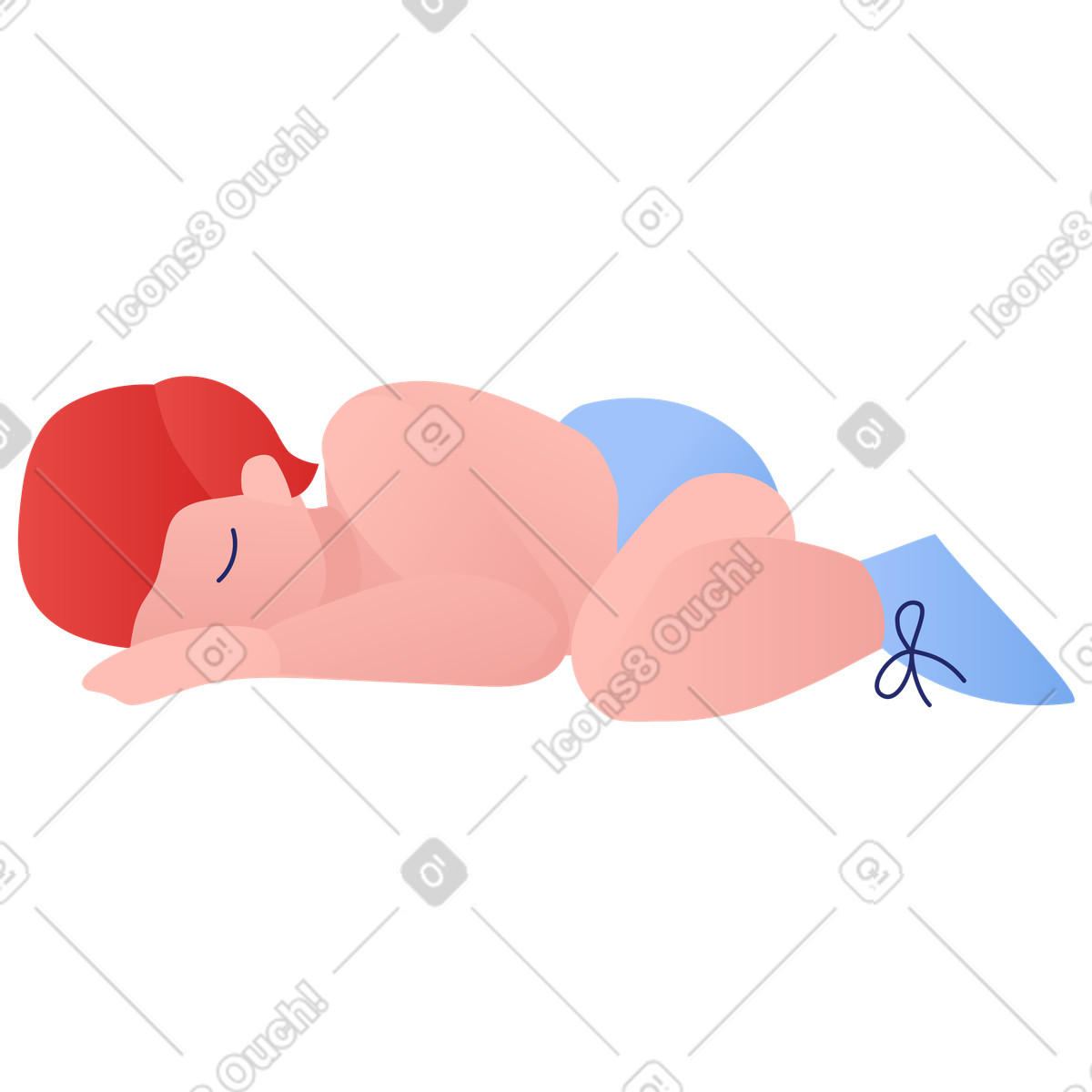 Kid illustration in Clip style download in PNG, SVG