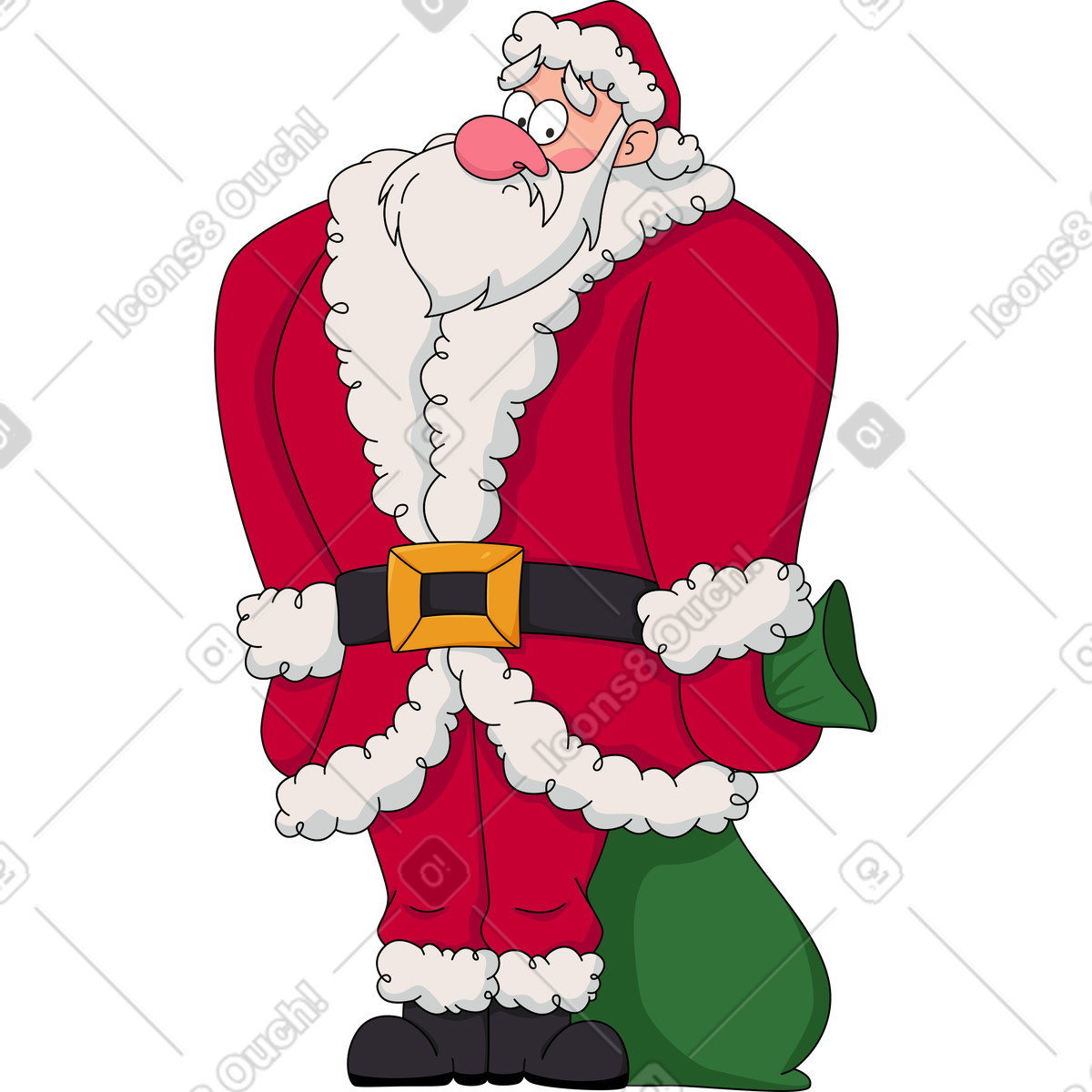 Santa illustration in Camp style download in PNG, SVG