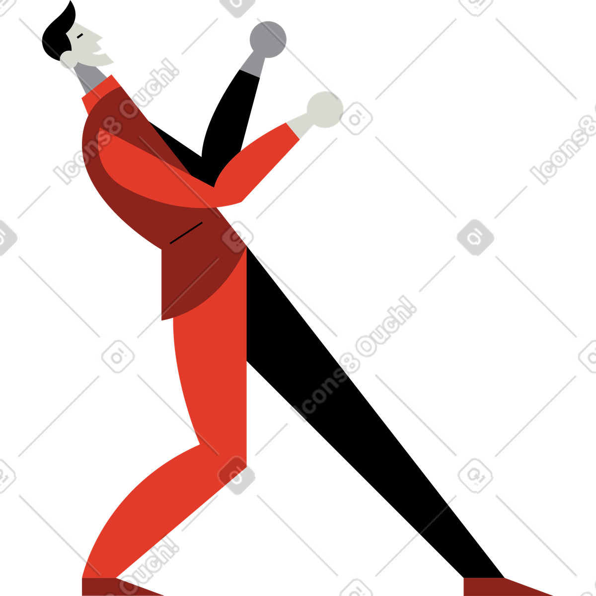 Ilustración Hombre en estilo Burgundy a descargar en PNG y SVG