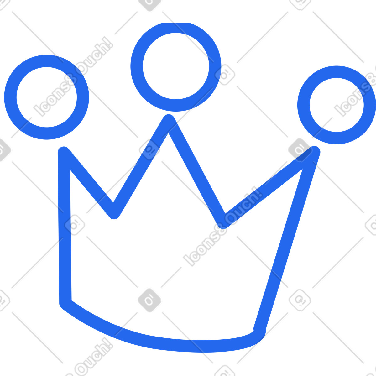 Ilustração de Coroa azul em no estilo Kingdom para baixar em PNG, SVG