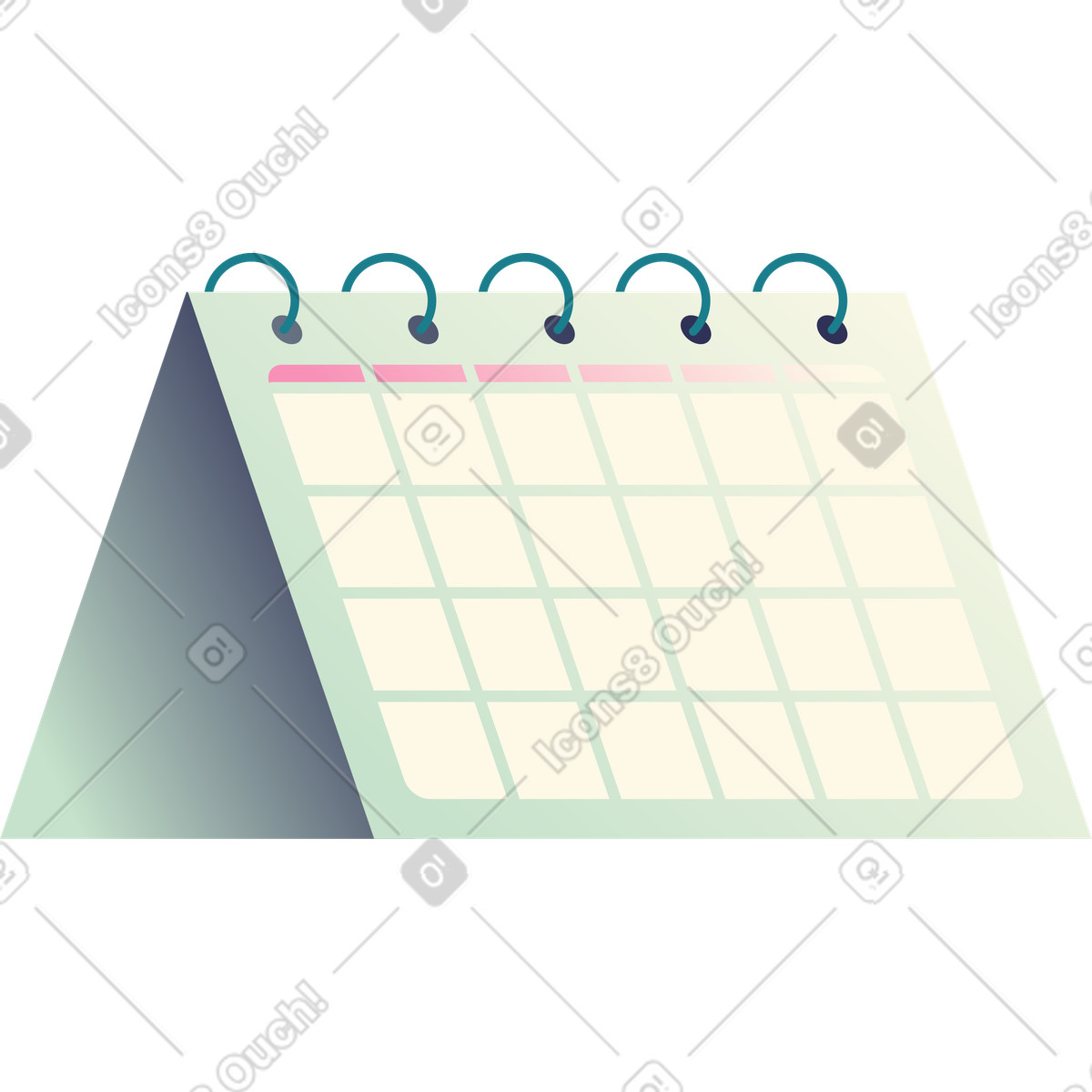 Calendario illustrazione in stile Beam scarica in PNG, SVG