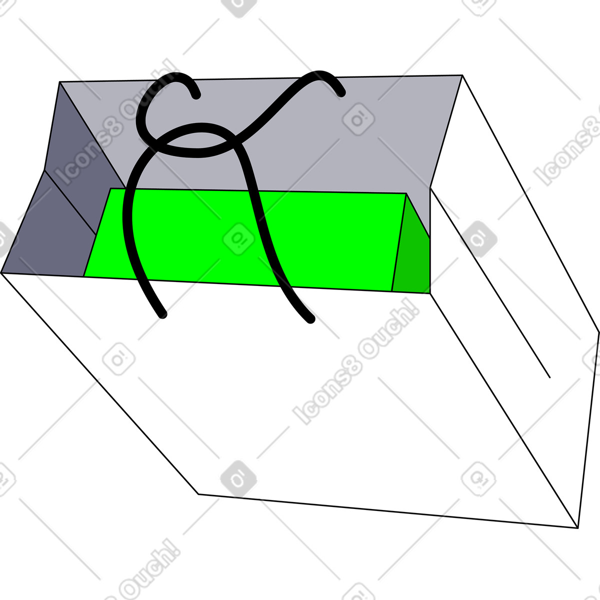 Ilustración Bolsa de la compra en estilo Pop a descargar en PNG y SVG