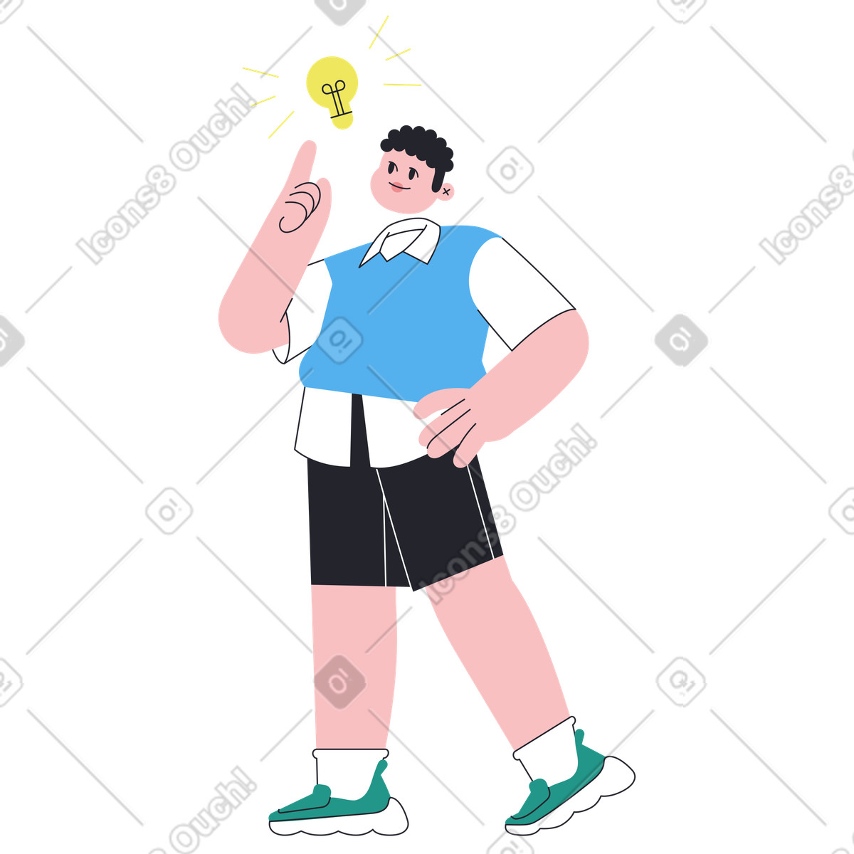 Иллюстрация Breakthrough or eureka moment, Creative thinking and new idea в стиле Boba — скачать в форматах PNG, SVG