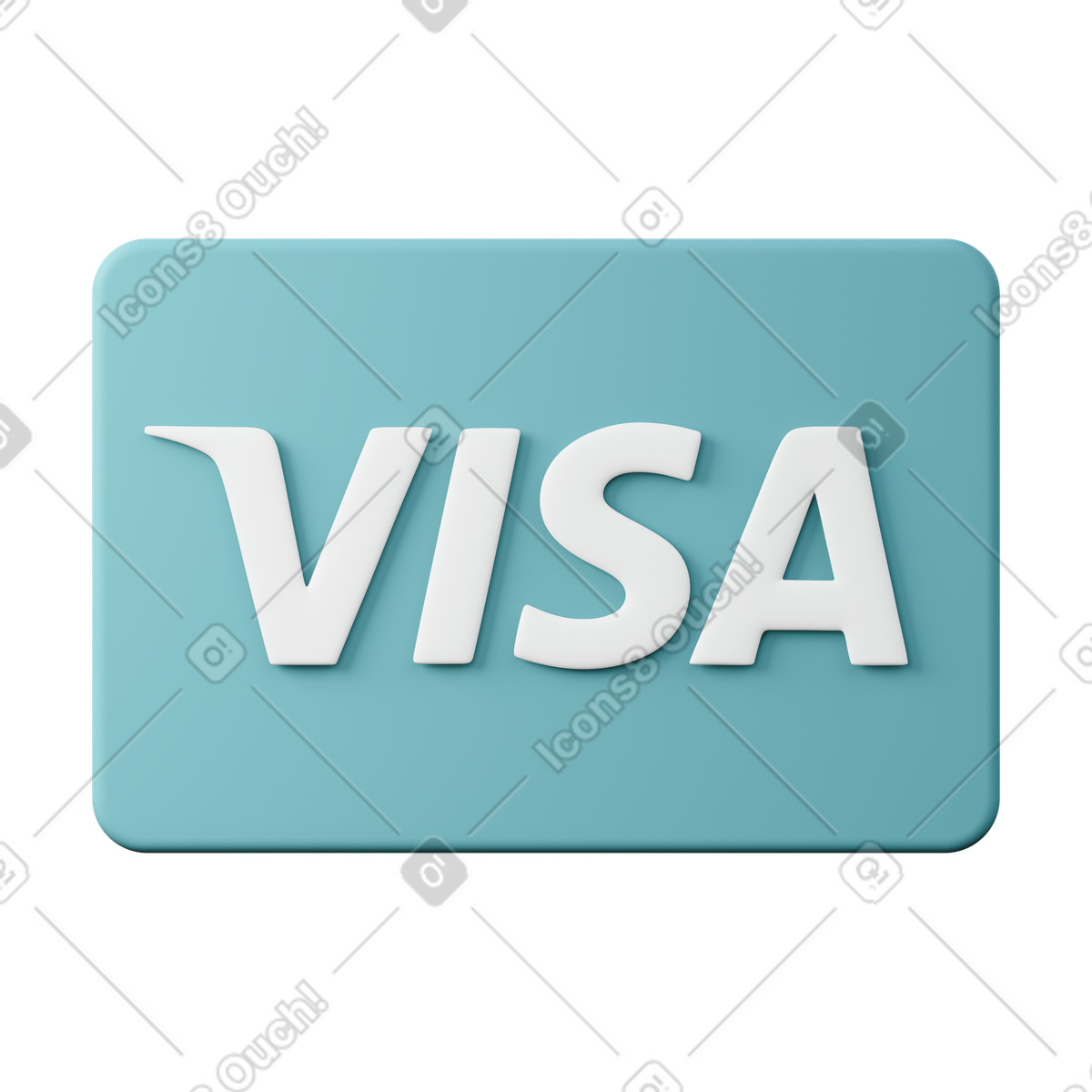 Visa illustrazione in stile 3D Sugary scarica in PNG, SVG