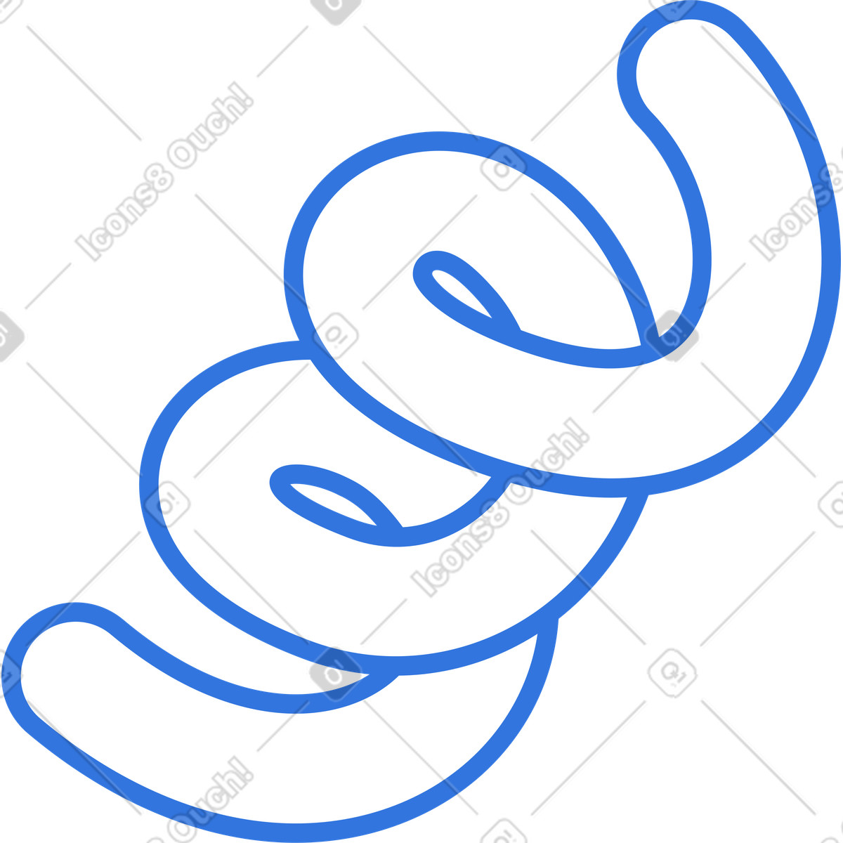 Spiral line illustration in Sky style download in PNG, SVG
