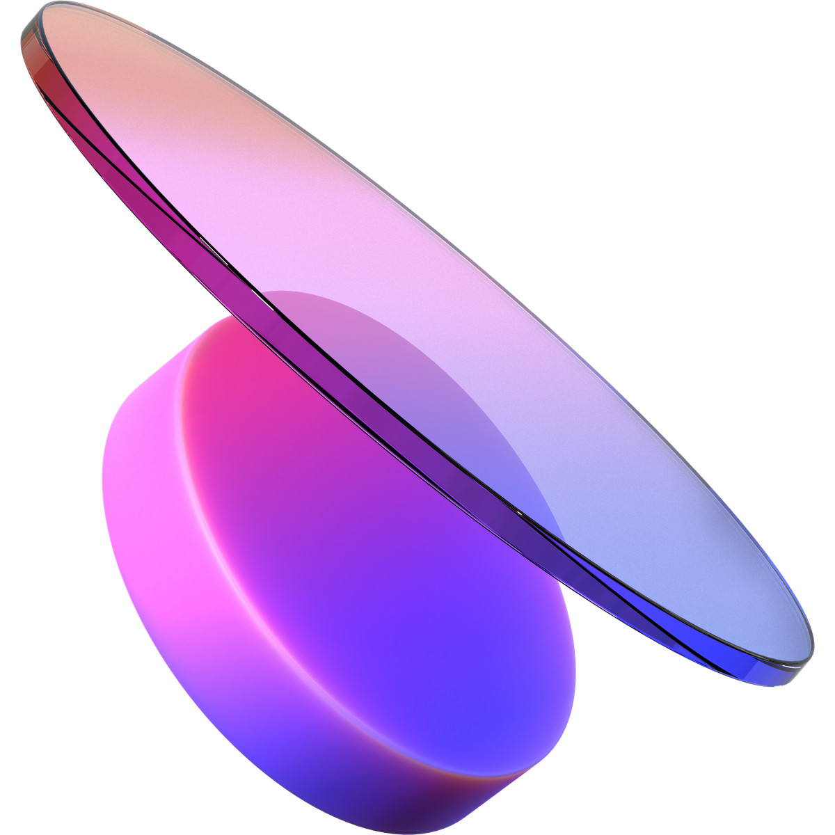 3D Glassy スタイルの 勾配レンズとプラスチックディスク のイラストをPNG、SVG形式でダウンロード