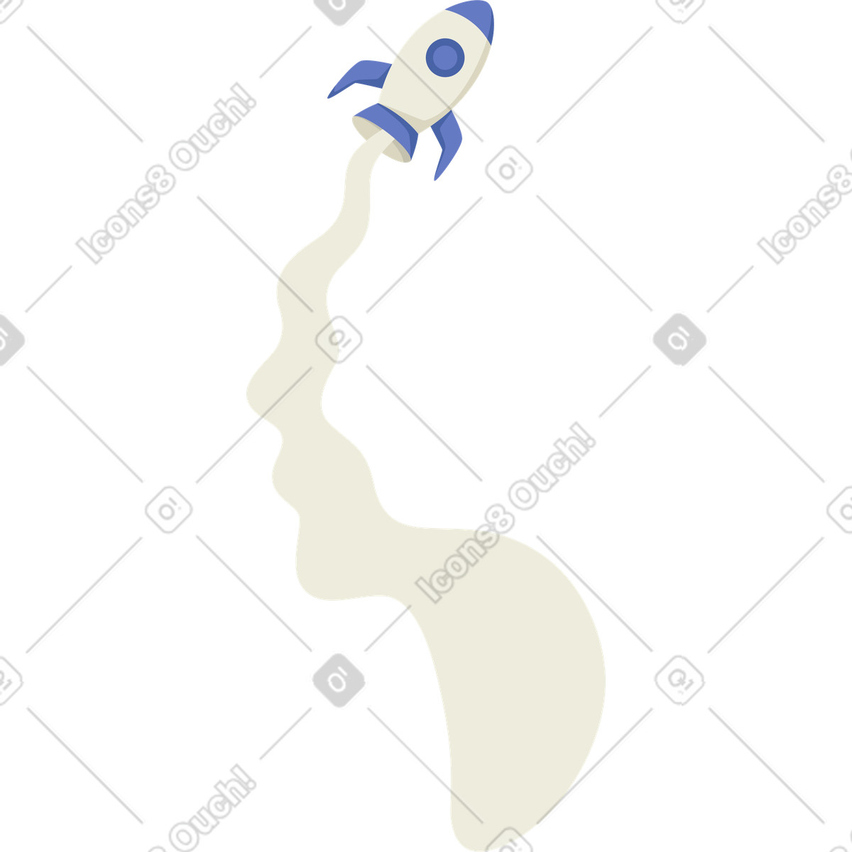 Rucola con fumo illustrazione in stile Social scarica in PNG, SVG